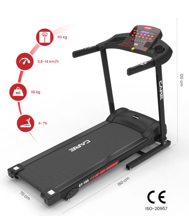 Verbonden loopband - 14km/u - CARE - KINOMAP