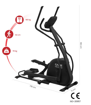Zelfvoedende crosstrainer HELIS FD - CARE - connected ergometer