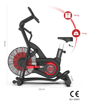 Air Bike hometrainer - CARE - CROSS-AIR - ergometer
