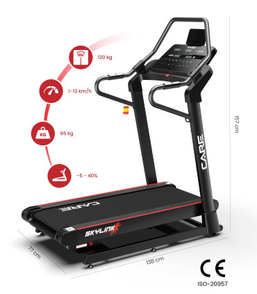 Loopband - CARE - SKYLINK - 13 km/h en helling 40%