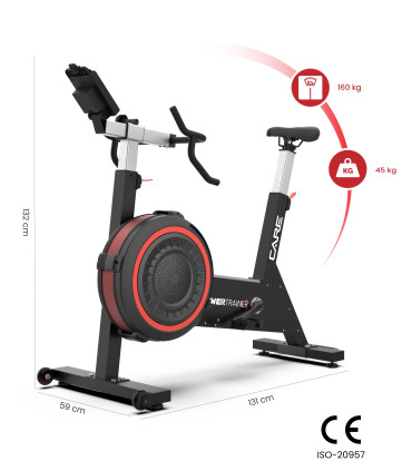 Pack Gamme AERO Premium - CARE - Roeimachine, Fiets & Ski Trainer op lucht