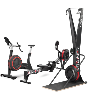Pack Gamme AERO Premium - CARE - Roeimachine, Fiets & Ski Trainer op lucht