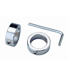 Bague acier chromée avec clef