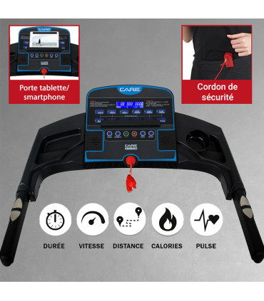 Verbonden loopband - 14km/u - CARE - CT-734-2 FBA - KINOMAP