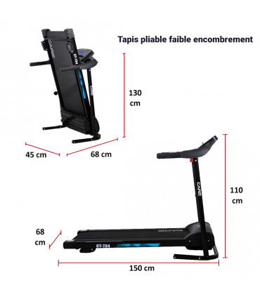 Verbonden loopband - 14km/u - CARE - CT-734-2 FBA - KINOMAP