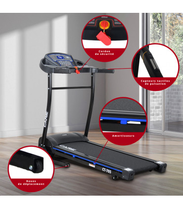 Verbonden loopband - 16km/u - CARE -FBA- CT-705-2 - KINOMAP