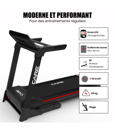 Verbonden loopband - 20km/u - CARE -FBA CT-750 - KINOMAP