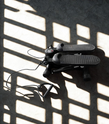 Mini stepper met teller en weerstandsbanden - CARE - SM-842